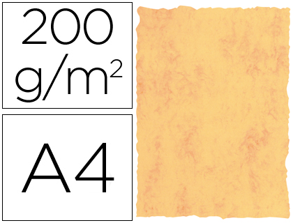 25 hojas papel pergamino A4 troquelado 200g/m² mármol color amarillo